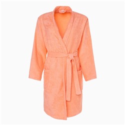 Халат махровый Экономь и Я женский, размер 50-52 цвет персиковый, 100% хлопок, 320 г/м²