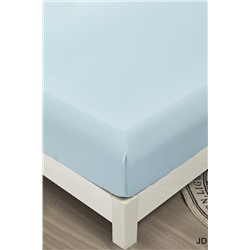 Комплект постельных принадлежностей, простыня на резинке Борт 25 + 2 наволочки 50*70 голубой