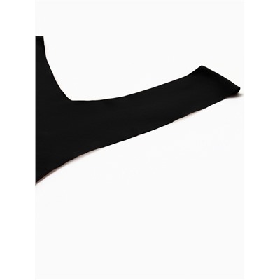 Трусы женские стринги бесшовные KAFTAN, чёрные, размер 48-50