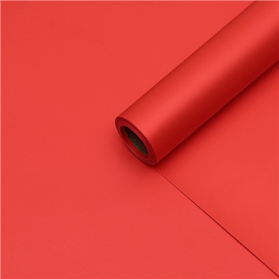 Пленка матовая для цветов и букетов, базовые цвета, красная, 0.5×10 м, 65 мкм