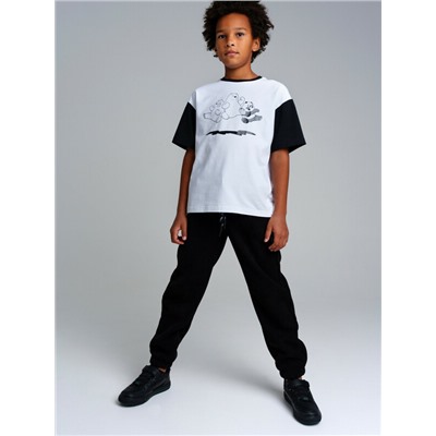 Брюки трикотажные утепленные флисом для мальчиков