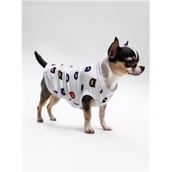 Футболка для животных «Мишка», S (ДС 25, ОГ 38 см), белая