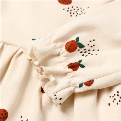 Платье для девочки и повязка «Крошка Я» Oranges, рост 92-98 см, молочное