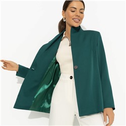 Жакет с асимметричным воротником, Дерзкий силуэт (зелёный)