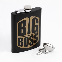 Фляжка BIG BOSS, нержавеющая сталь, 240 мл, с воронкой