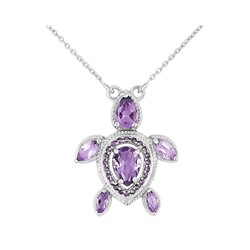 Колье, аметист , наноаметист, Черепаха