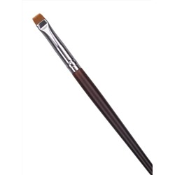 Kristaller Кисть для макияжа глаз и бровей, прямая, дерево, нейлон, коричневый, 16 см 27864