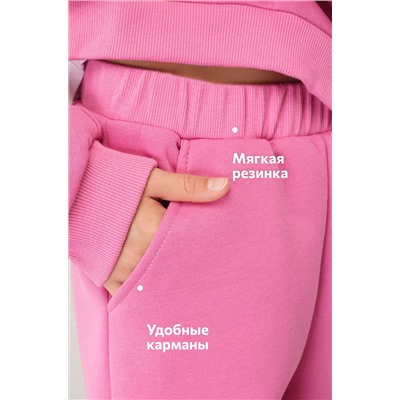 Теплый костюм для девочки из футера с начесом Happyfox