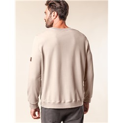 Свитшот из фактурного хлопка с авторским принтом