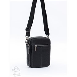 Сумка мужская кожаная 8611S black Fuzhiniao  в Новосибирске