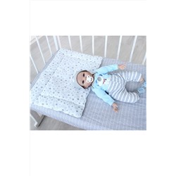 Подушка детская плоская 40х60 BabyRelax файбер, с кантом, бязь. арт.4892