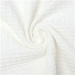 Плед с бахромой «Этель» Waffle, 130×180 см, молочный