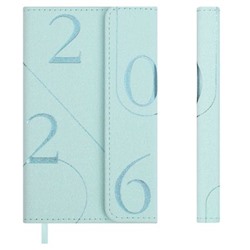 Еженедельник 2026 г. 155х95 мм 128 стр. 70354 "БЬЯНЧИНИ МЯТНЫЙ" кожзам Феникс