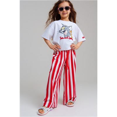 Брюки трикотажные для девочек PLAYTODAY, 1123006