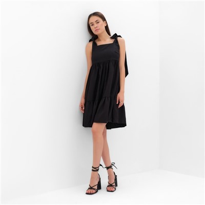 Сарафан женский с лентами MIST Summer time, чёрный, размер 48