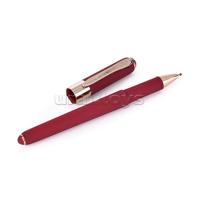 Ручка в футляре "Monaco" шариковая 0.5 мм, синяя (бордовый корпус, синяя коробка)