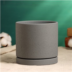 Горшок «Мина», 700 мл, керамика, серый