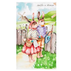 Полотенце пасхальное Этель «Любви и тепла» 40×73 см, 100% хлопок, саржа 190 г/м²