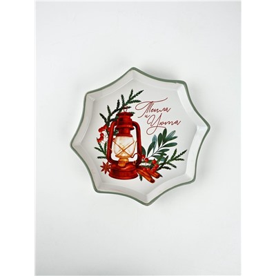 Блюдо новогоднее «Тепла и уюта», 21×21×3 см, ручная работа