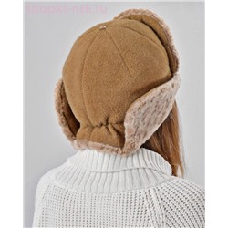 Бархат корот.уши барашек треугольник термо Ушанка флис (56-58)