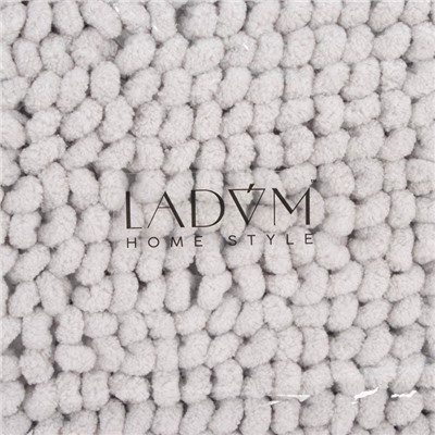 Коврик для дома LaDо́m, букли, плотность 1100 г, 50×80 см, серый
