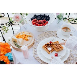 Тарелка Magistro «Цветок», d=19 см, фарфор, белая