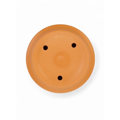 Горшок - бонсайница «Огма» для кактусов и суккулентов, 700 мл, d=15 см, h=5.5 см, керамика, с поддоном, терракот