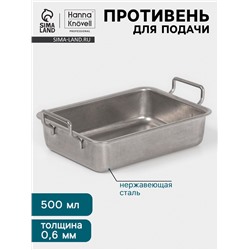 Противень для подачи Hanna Knövell Vanha, 17.5×11.5×5.3 см, нержавеющая сталь, серебристый