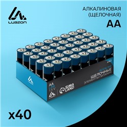 Набор батареек алкалиновых (щелочных) Luazon, AA, LR6, 40 штук