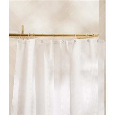Штора для ванной «Ла Каса», с люверсами, 180×180 см, полиэстер, белая