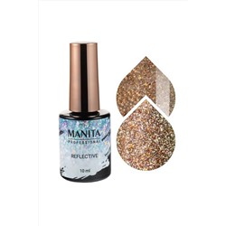 Manita Professional Гель-лак для ногтей светоотражающий с хлопьями юки / Multichrome Reflective №03, 10 мл KRISTALLER, 1109828