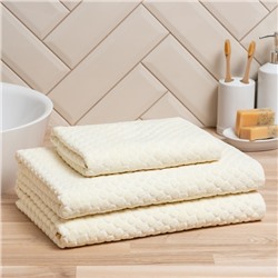 Полотенце махровое Love Life «Комфорт» 70×140 см, молочный, 100% хл, 500 г/м²