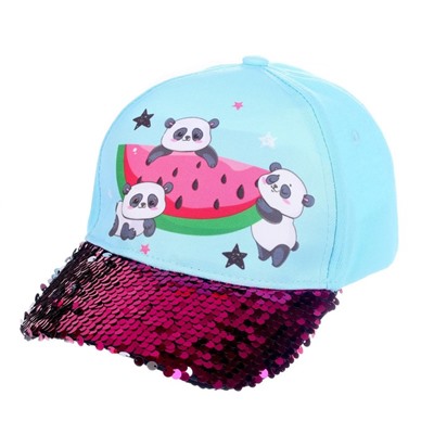 Кепка детская Panda, голубая, р-р. 52-54