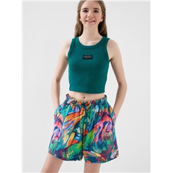 Комплект трикотажный для девочек: майка, шорты