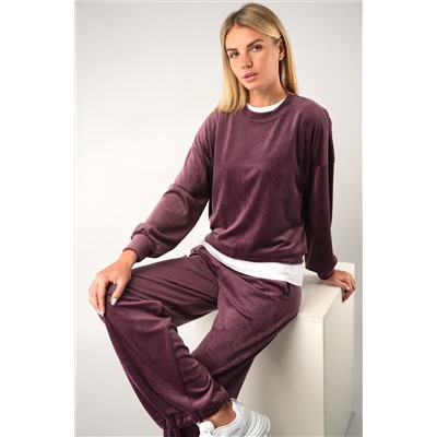 Женский велюровый костюм оверсайз Happyfox