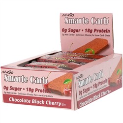 NuGo Nutrition, Smarte Carb Bar, Chocolate Black Cherry, 12 Bars, 1.76 oz (50 g) Each