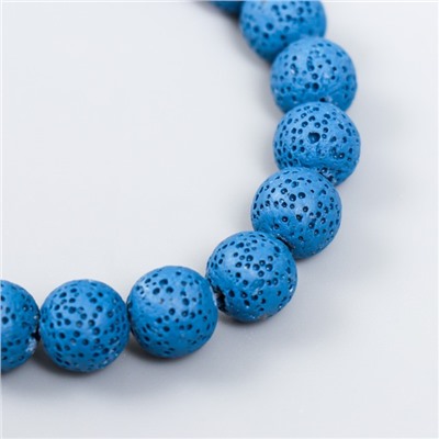 Бусины для ароматерапии с отверстием «Круглые. Королевский синий», d=1.2 см, набор 33 шт. ±3