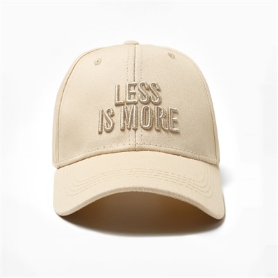 Кепка женская с вышивкой MIST Less is more, молочная, размер 56-58