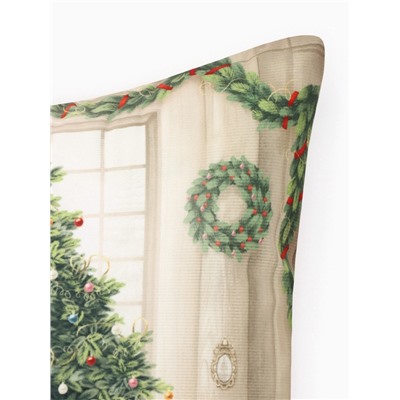 Подушка декоративная новогодняя «Этель. Волшебное утро», 40×40 см, велюр