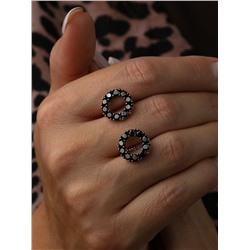 Серьги из серебра с нат.шпинелью родированные 925 пробы с-7270р416