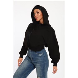 33523 Толстовка с капюшоном (Черный однотон)