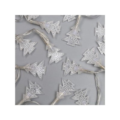 Гирлянда «Нить» 5 м с насадками «Ёлка в крапинку», IP20, прозрачная нить, 20 LED, свечение мульти (RG/RB), мигание, 220 В