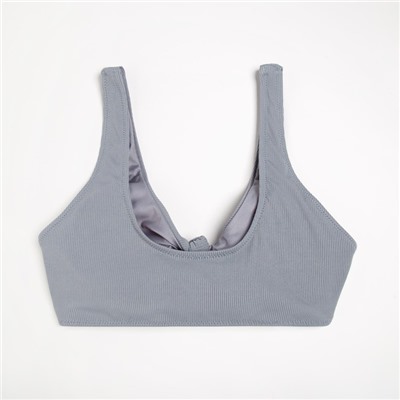 Топ купальный женский MINAKU однотонный, цвет серый, размер 48