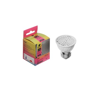 Фитолампа для растений Luazon, светодиодная, E27, 4.5 Вт, IP44, 220 В, 270°, биколорная