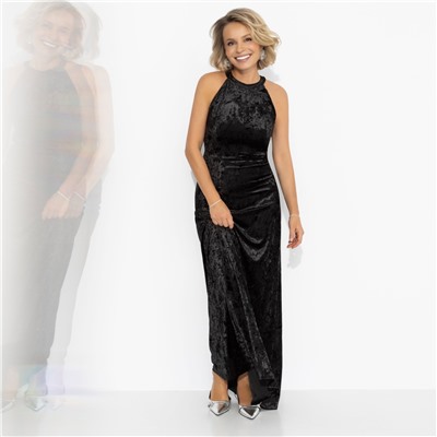 Платье из бархата, Без границ (черное)