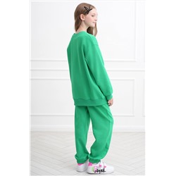 Костюм для девочки оверсайз из футера трехнитки Happyfox