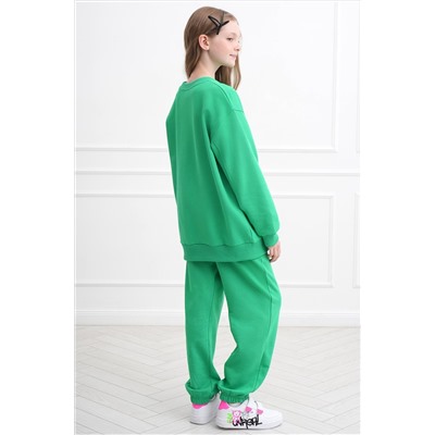 Костюм для девочки оверсайз из футера трехнитки Happyfox