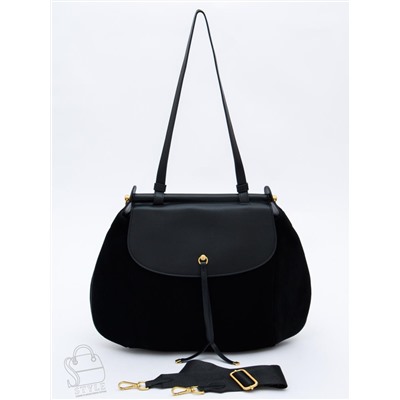 Сумка женская кожаная 1044M black Polina&Eiterou