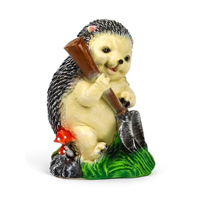 Садовая фигура из полистоуна «Ёж с лопатой», 31×22×22 см