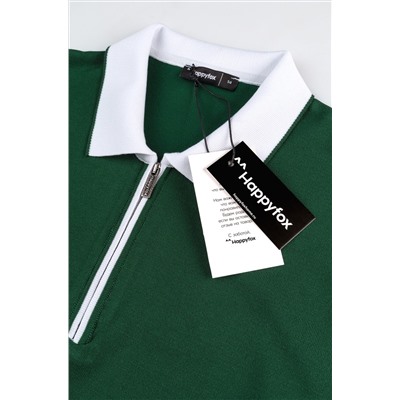 Мужская футболка-поло из вязаного трикотажа Happyfox